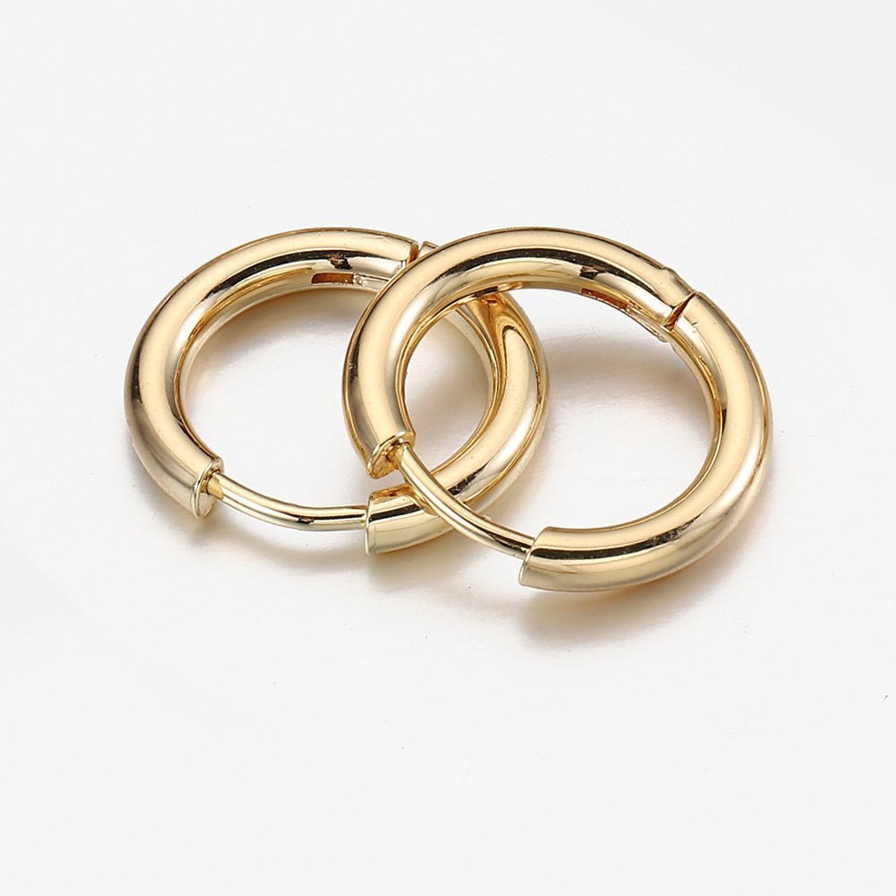 18K Gold Plated Stackable Hoop Earrings - Ornaments Co - Small - 20mm