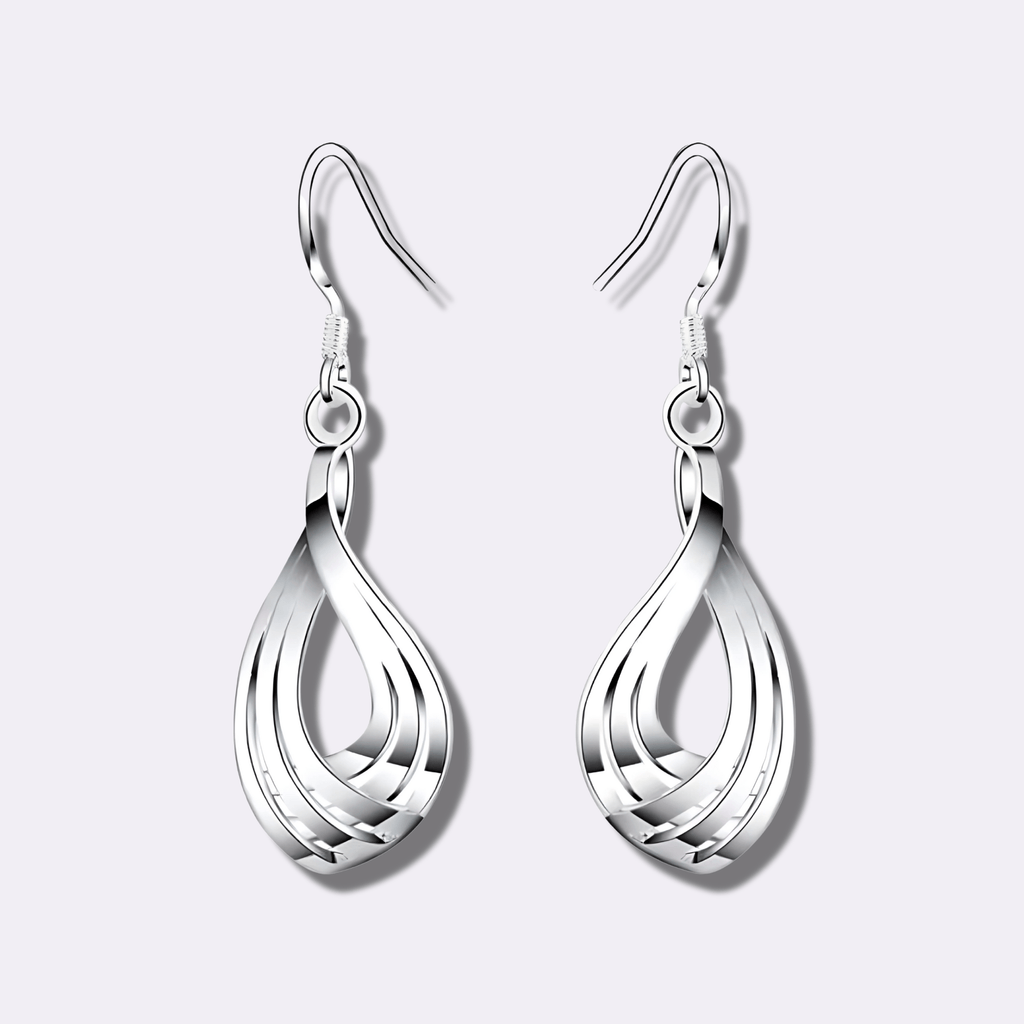 925 Sterling Silver Double Dangle Earrings - Ornaments Co - 