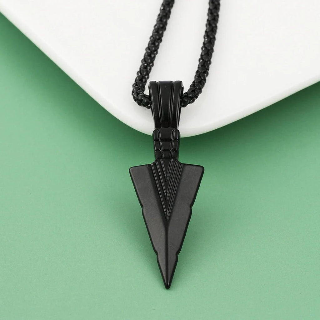 Arrow Head Pendant Rope Chain Necklace - Ornaments Co - 18K Gold Plated