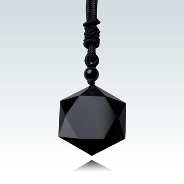 Black Obsidian Star Pendant For Men - Ornaments Co - Ornaments Co - Black - 