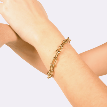 Horse Shoe U - Link Bracelet - Ornaments Co - 18K Gold Plated