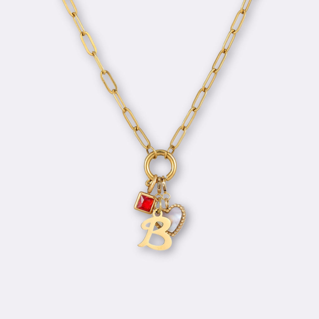 Initalia - Build Your Own Charm Necklace With Birthstone & Initial - Ornaments Co - 