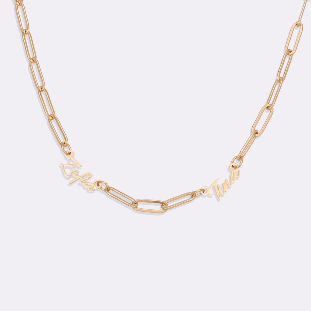 Kinship Family Name Necklace - Ornaments Co - 18K Gold Plated