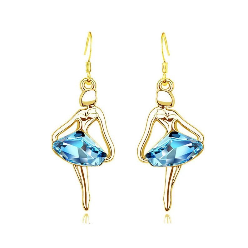 Ladies Gold Water Drop Earrings - Ornaments Co - Gold
