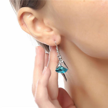 Ladies Silver Water Drop Earrings - Ornaments Co - Pink