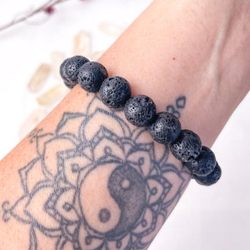 Lava Stone Beaded Bracelet For Men - Bracelets - Ornaments Co - Ornaments Co - 8mm - 