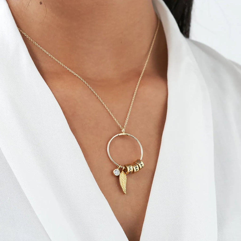 Lisa Bond Ring Necklace With Birthstone - Ornaments Co - 18K Gold Plated