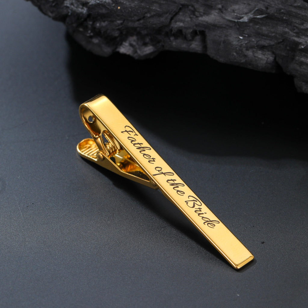 Personalized Bar Tie Clip for Men - Ornaments Co - 18K Gold Plated